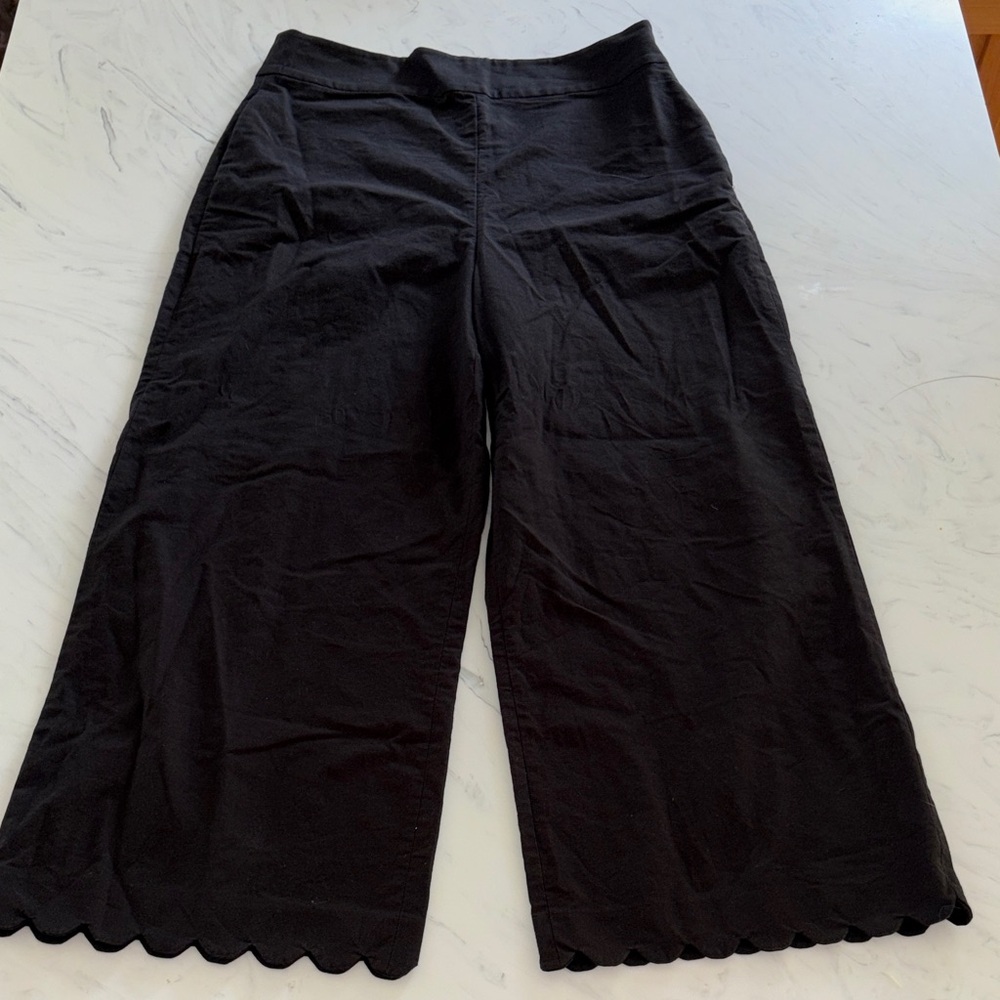 Rebecca taylor Scallop edge Hem suit dress Pants black 10